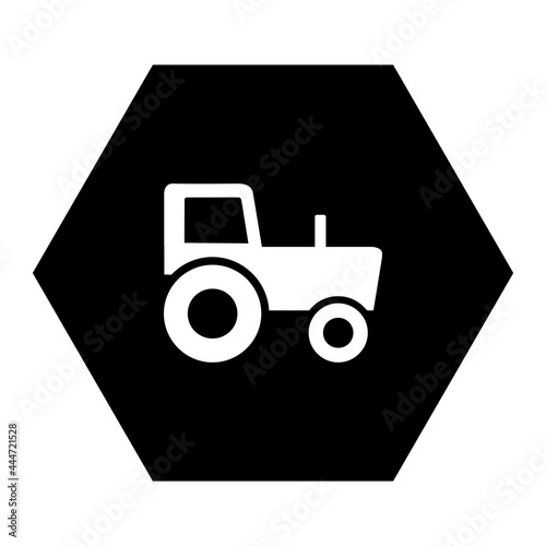 Traktor und Sechseck