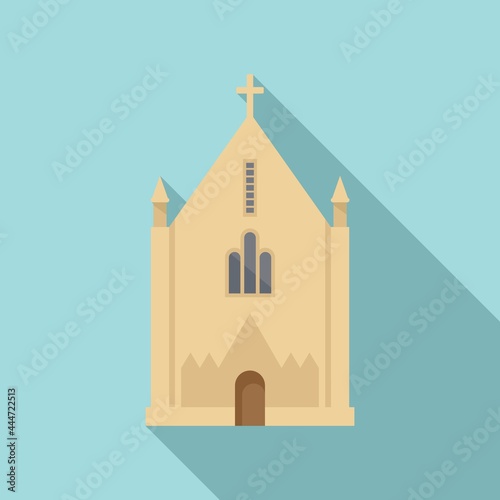 Irish church icon flat vector. Cross ireland church