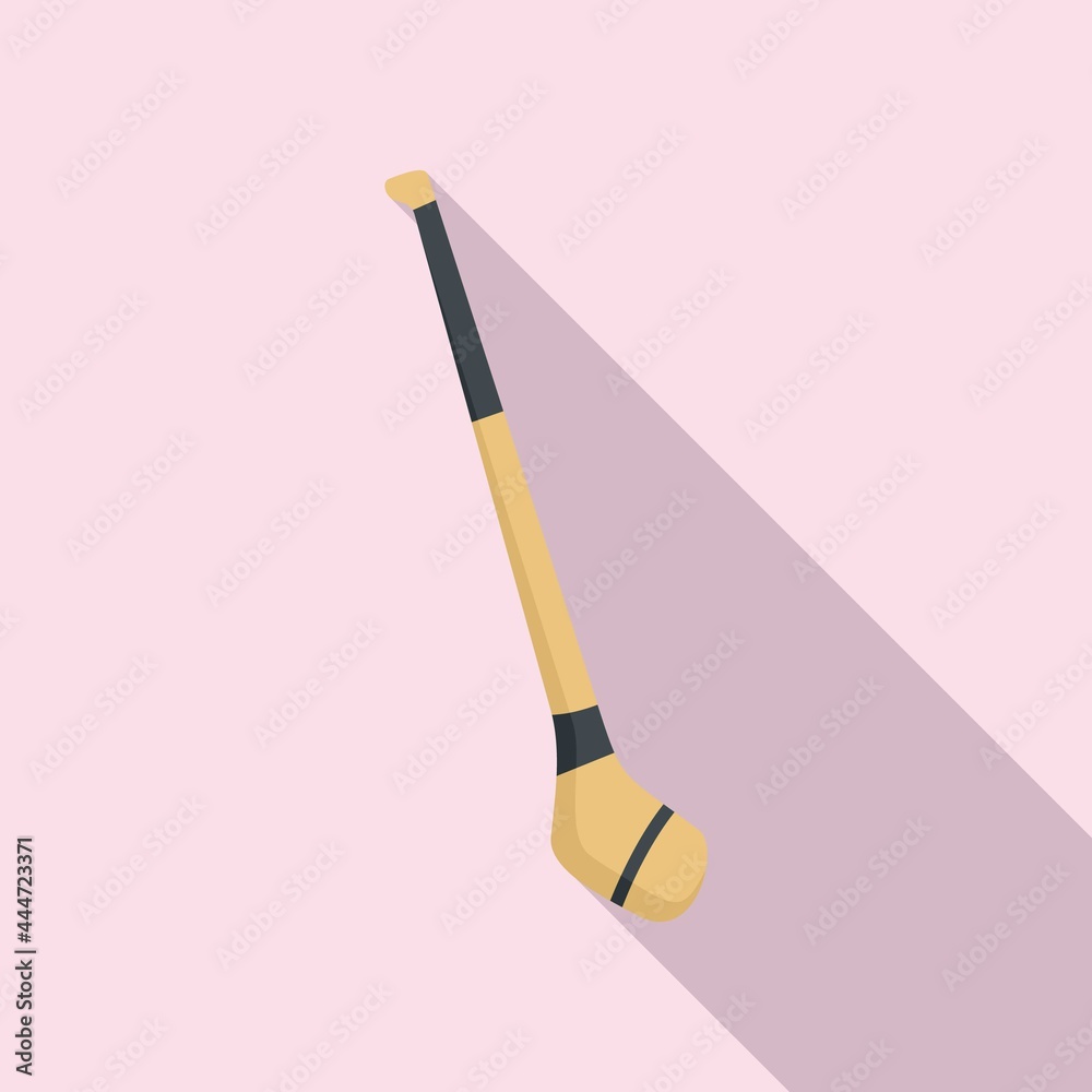 Hurling stick icon flat vector. Gaelic sport football Hurling stick icon flat vector. Gaelic sport football