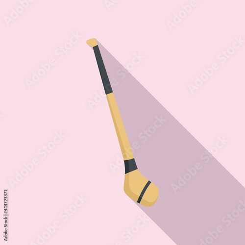 Hurling stick icon flat vector. Gaelic sport football