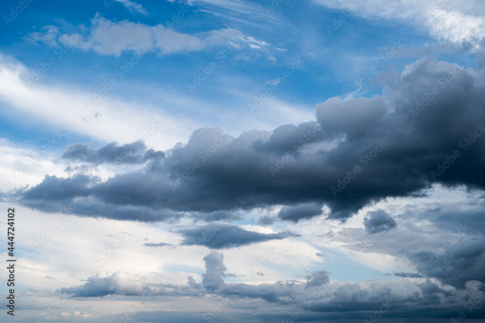 Beautiful white clouds against the blue sky.