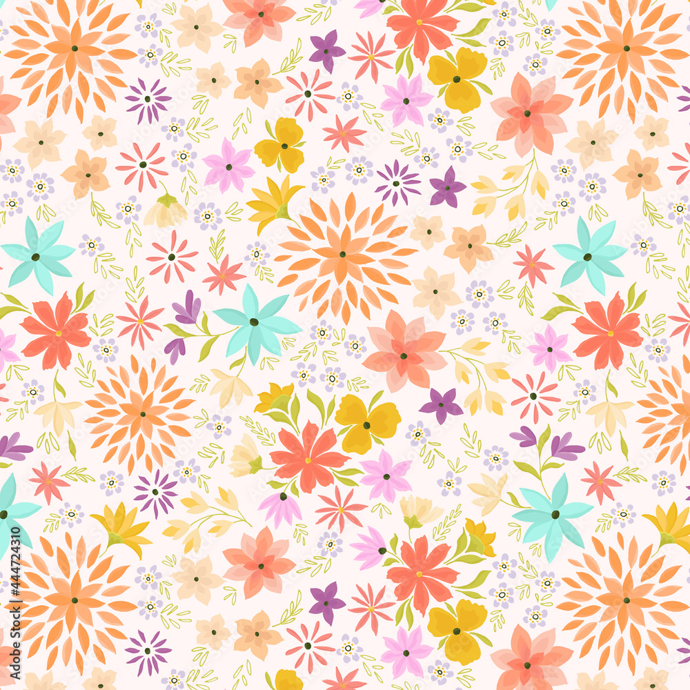 Sunny And Summer Flower Pattern Sunny And Summer Flower Pattern
