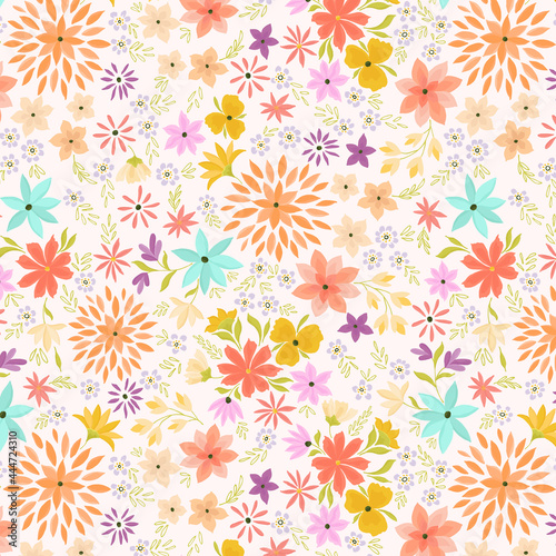 Sunny And Summer Flower Pattern