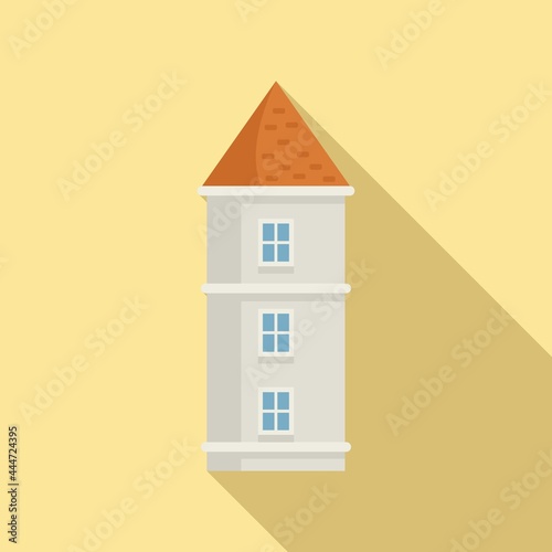 Canvas Print Slovenia tower icon flat vector. Travel slovenia