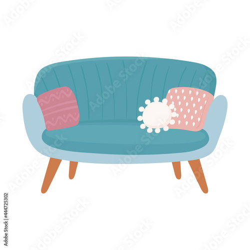 sofa with cushion