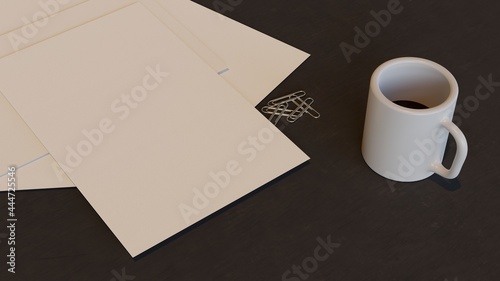 Work Desk Design HD - 3d render