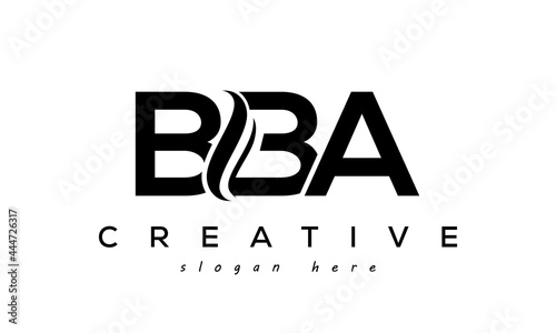  Letter BBA creative logo design vecto