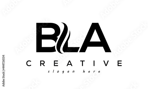  Letter BLA creative logo design vecto