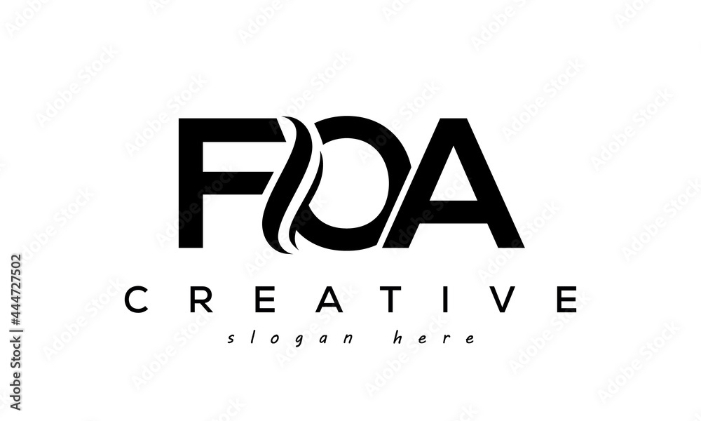 Letter FOA creative logo design vecto Stock Vector | Adobe Stock