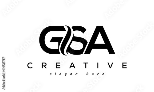 Letter GSA creative logo design vector	 photo