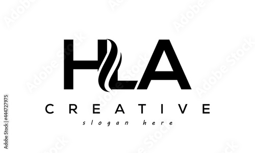 Letter HLA creative logo design vector	
