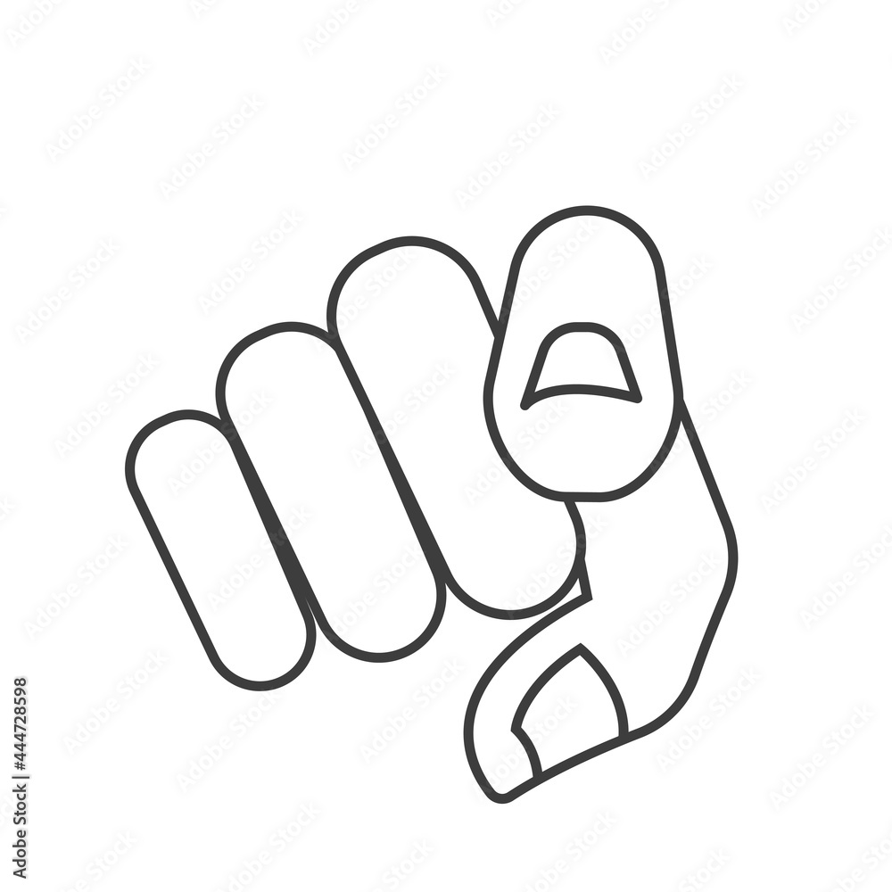 Finger pointing at you illustration on white Finger pointing at you illustration on white
