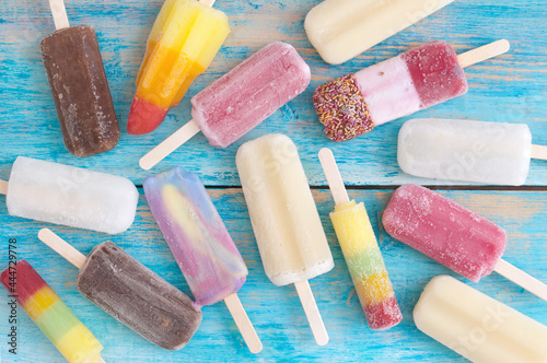 Frozen ice lollies