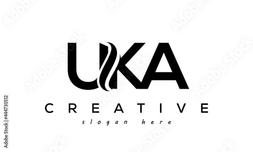 Letter UKA creative logo design vector photo