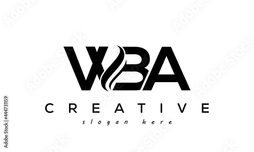 Letter WBA creative logo design vector	 photo