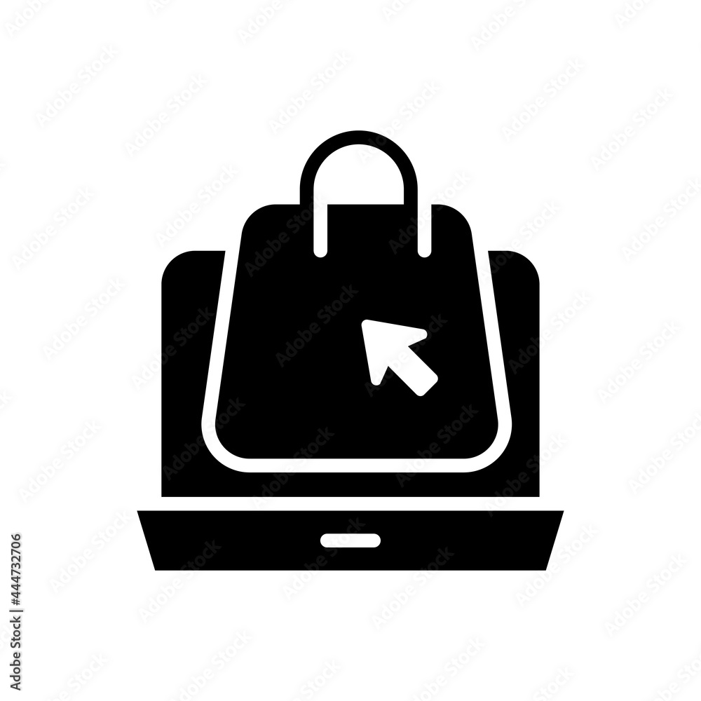 Online Shopping vector solid icon. EPS 10 file marketing and advertising symbol Online Shopping vector solid icon. EPS 10 file marketing and advertising symbol