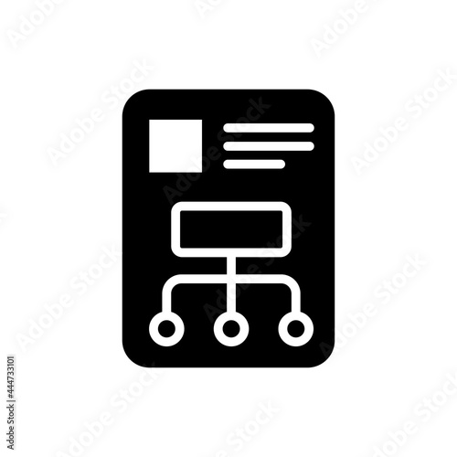 Flowchart vector solid icon. EPS 10 file marketing and advertising symbol
