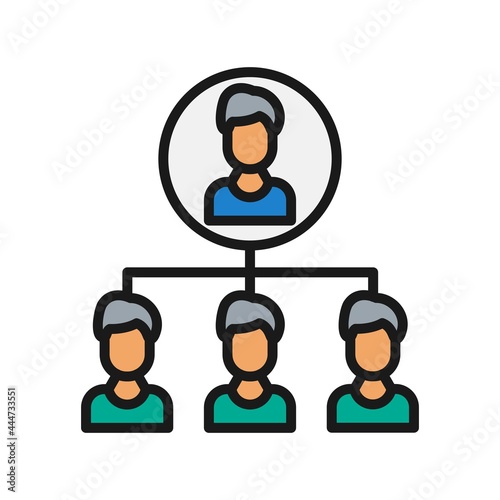  Organization Line Filled Vector Icon Design