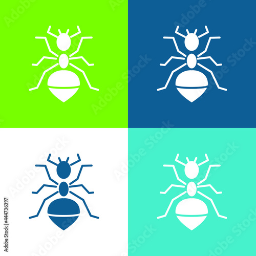Ant Flat four color minimal icon set