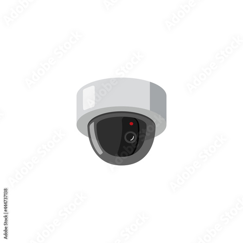 Hidden video surveillance camera device flat vector illustration isolated.