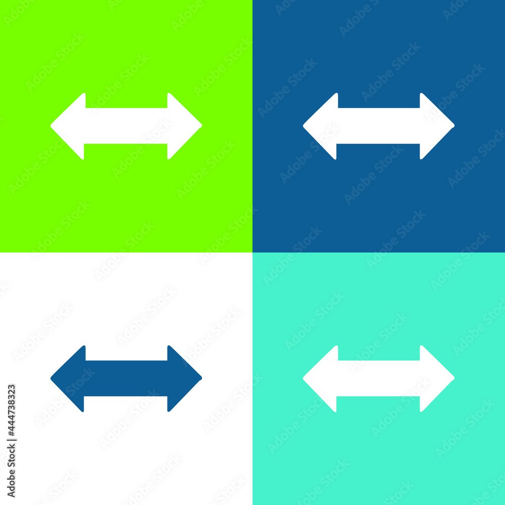 Bidirectional Arrow Flat four color minimal icon set Bidirectional Arrow Flat four color minimal icon set
