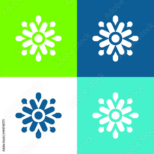 Aster Flat four color minimal icon set