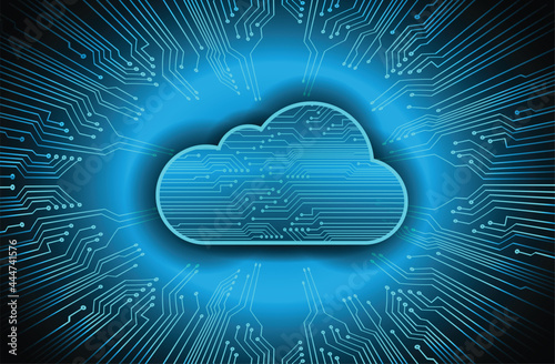 cloud computing circuit future technology concept background