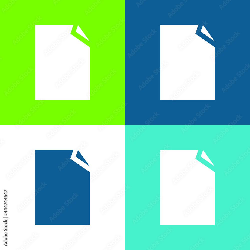 Black Paper Symbol Flat four color minimal icon set Black Paper Symbol Flat four color minimal icon set