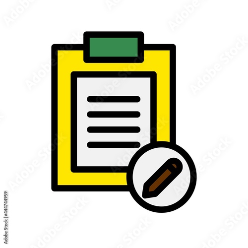 Registration Line Filled Vector Icon Design