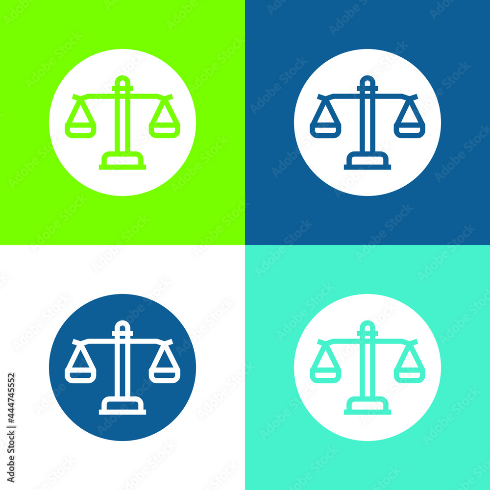 Balance Flat four color minimal icon set Balance Flat four color minimal icon set
