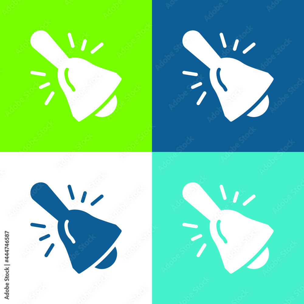Obraz premium Bell Flat four color minimal icon set