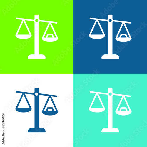 Balance Flat four color minimal icon set