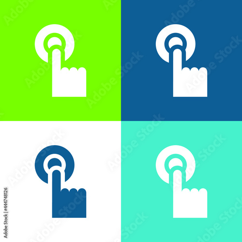 Alarm Flat four color minimal icon set