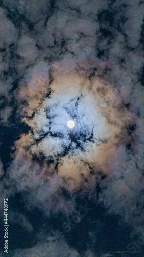 Moonlight with cloudy sky