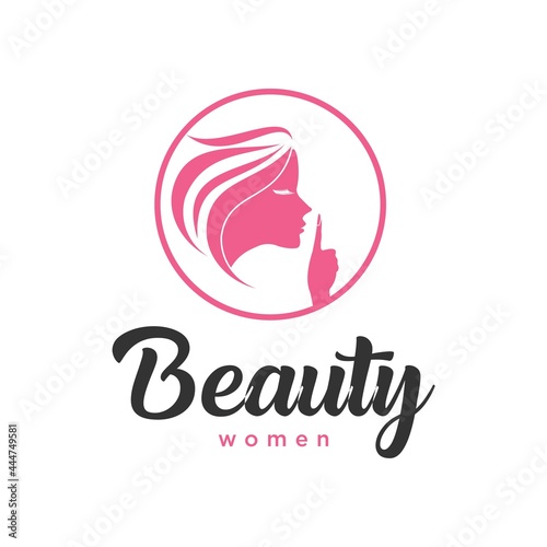 beauty women logo design vector