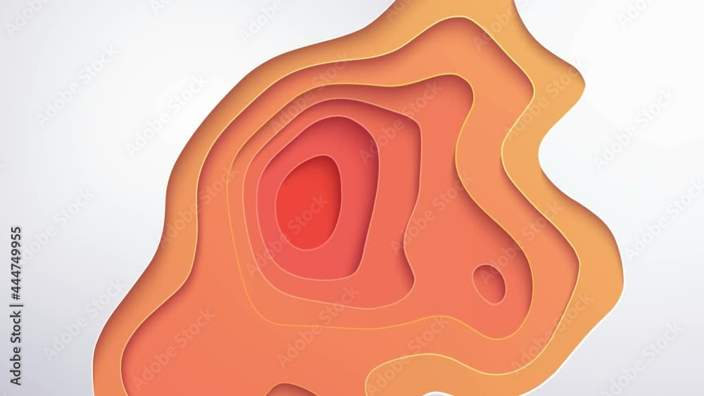 White orange paper cut animation. 4k Seamless loop. White orange paper cut animation. 4k Seamless loop.