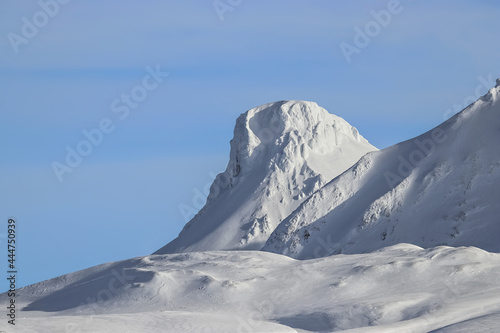 scenic mountain during winter in Iceland