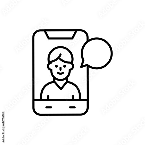 Mobile Streaming vector outline icon. EPS 10 file marketing and advertising symbol