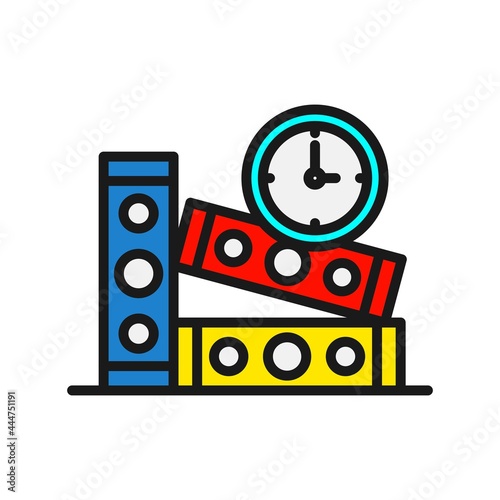  Duration Line Filled Vector Icon Design