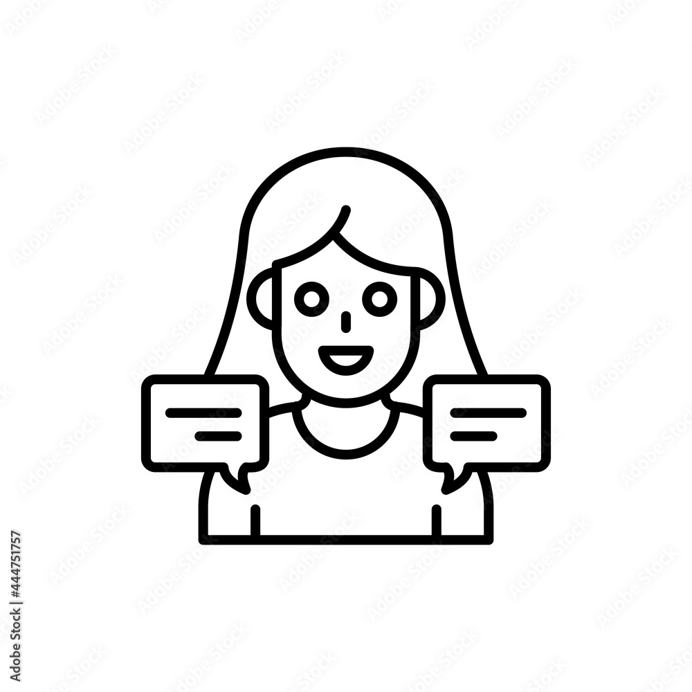 Public Relation vector outline icon. EPS 10 file marketing and advertising symbol Public Relation vector outline icon. EPS 10 file marketing and advertising symbol