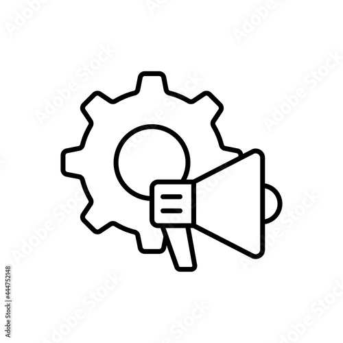 Marketing Automation vector outline icon. EPS 10 file marketing and advertising symbol