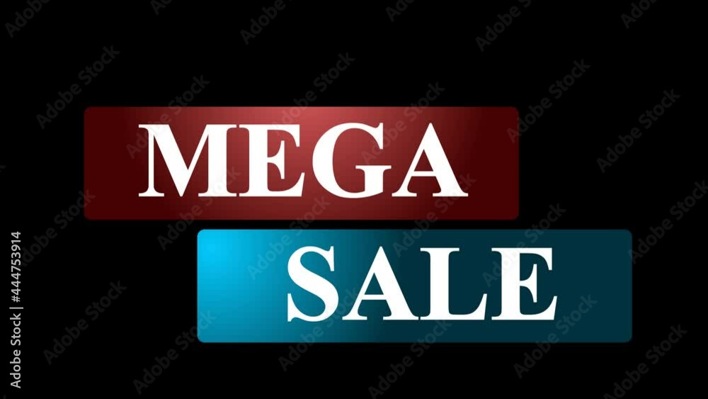 Lower third of Mega Sale in transparent back groound/ Lower third of Mega Sale in transparent back groound/