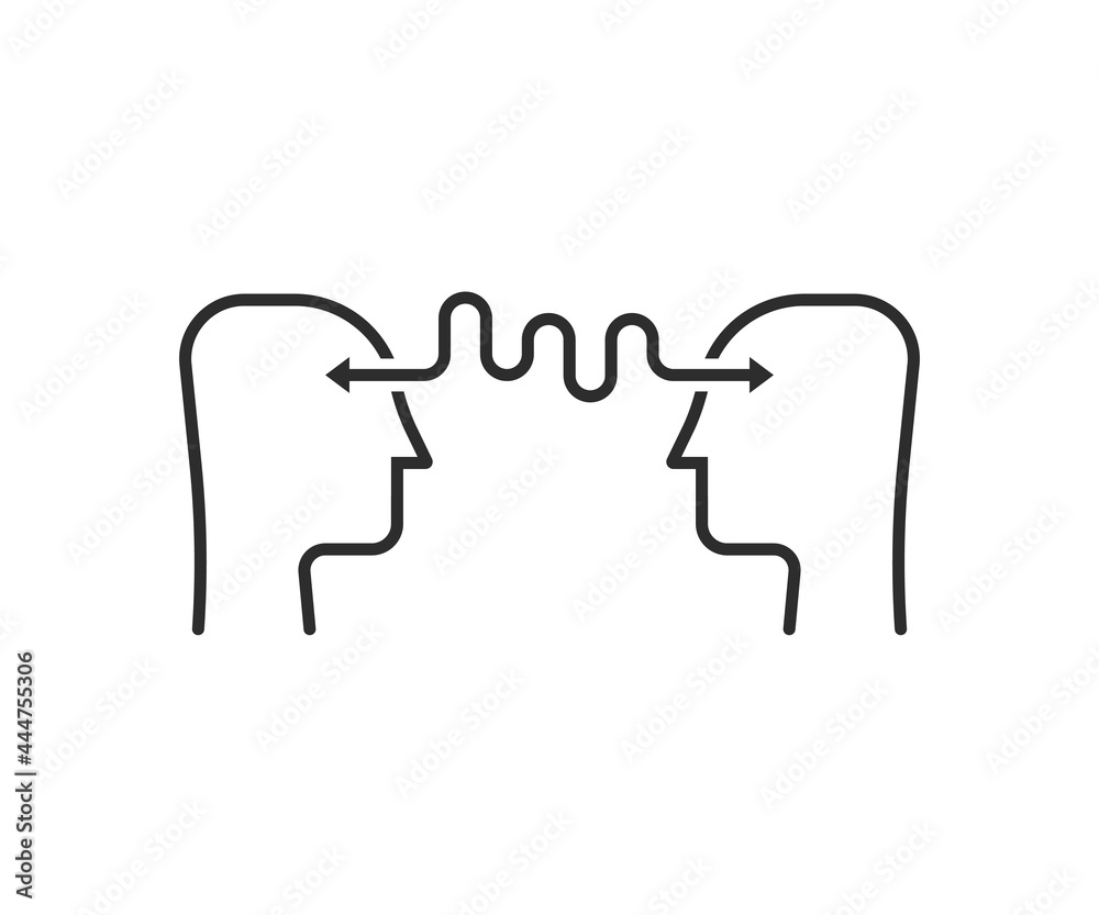 linear human heads like empathy icon linear human heads like empathy icon