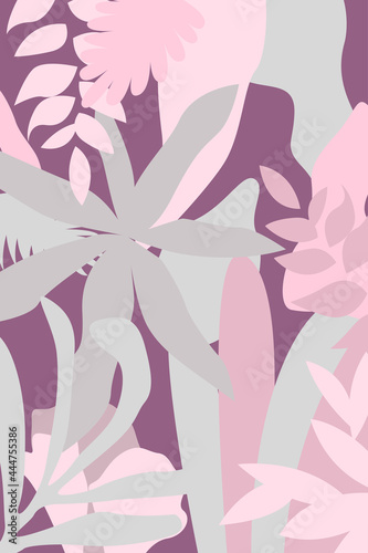 Tropical plant branch and leaf camouflage pattern background