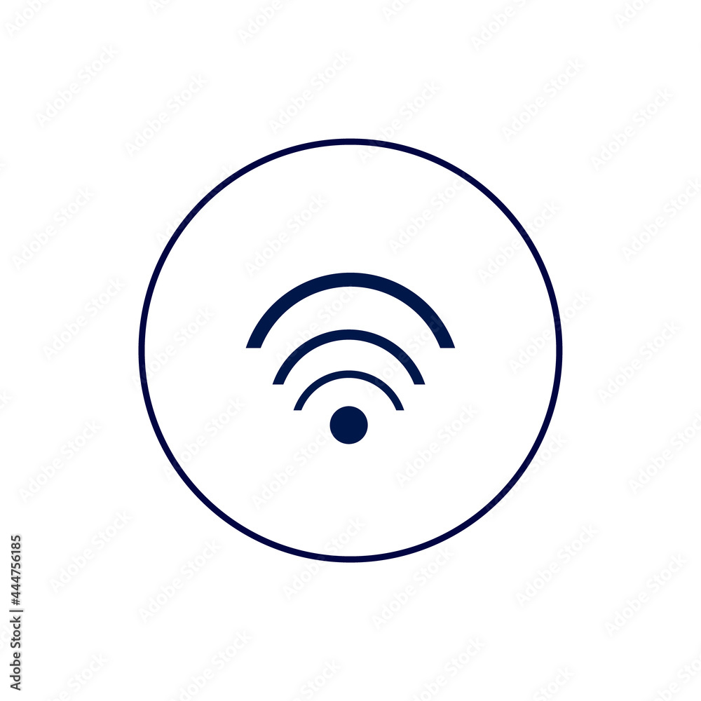 Illustration of a wi-fi icon for a smart home. Isolated on white background. Illustration of a wi-fi icon for a smart home. Isolated on white background.
