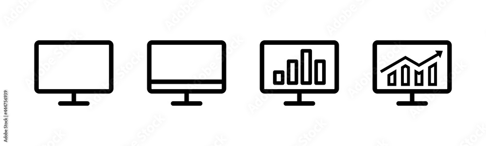 Vector graphic of desktop financial icon collection Vector graphic of desktop financial icon collection
