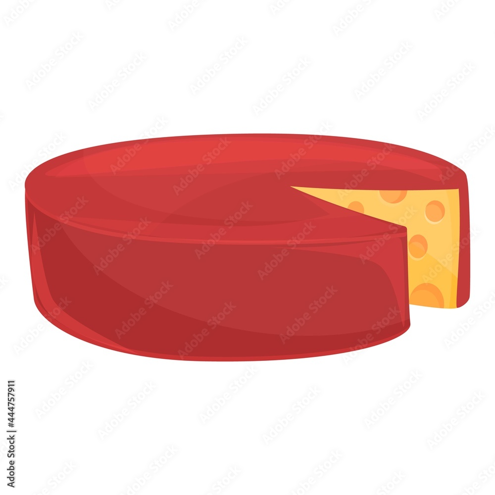 Cheese wheel icon cartoon vector. Round cheddar. Swiss cheese wheel Cheese wheel icon cartoon vector. Round cheddar. Swiss cheese wheel