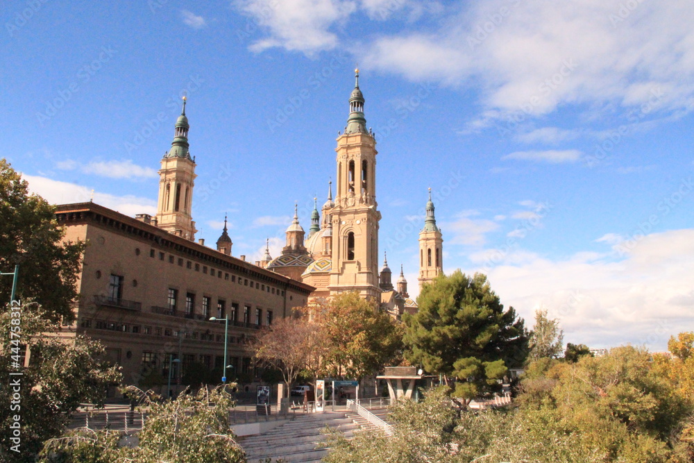 El pilar Zaragoza Cathedral in Aragon El pilar Zaragoza Cathedral in Aragon