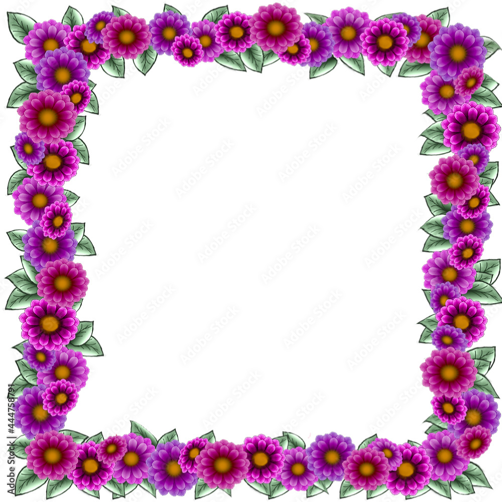 purple flower frames