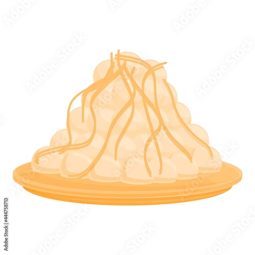 Dough balls icon cartoon vector. Ball food. Japanese bread snack